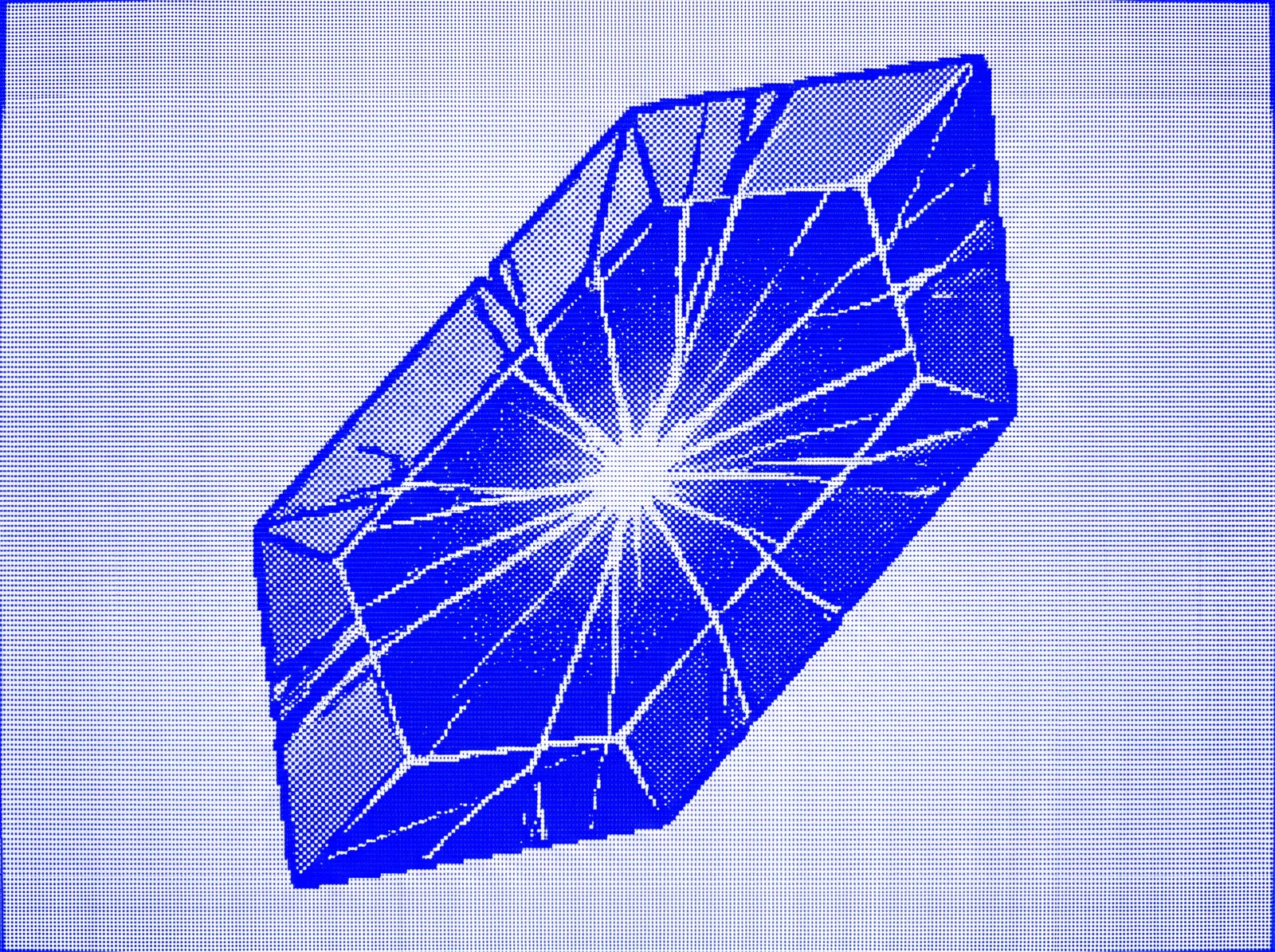 soluciones custom — ilustración dither azul