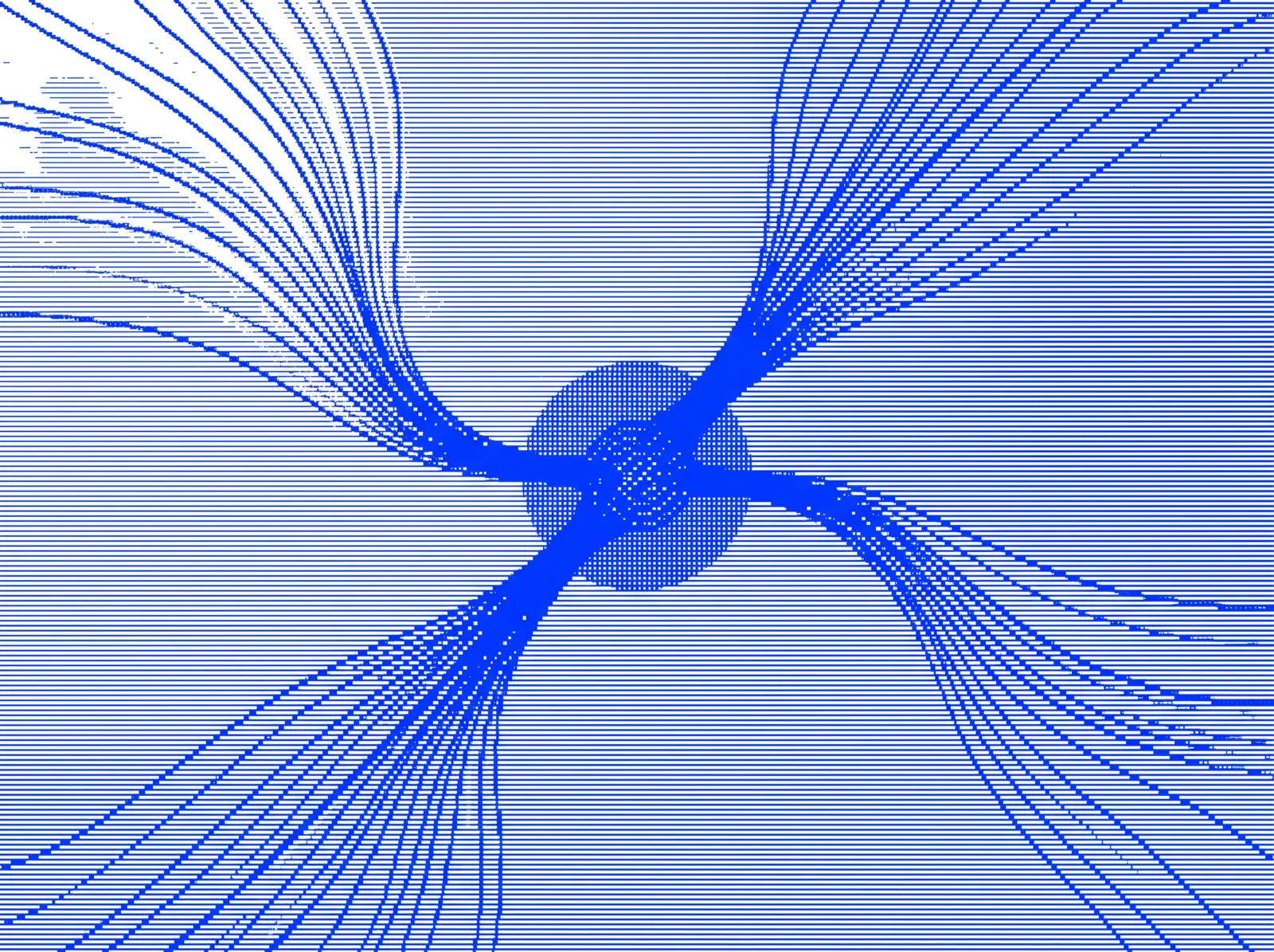 operación — ilustración dither azul
