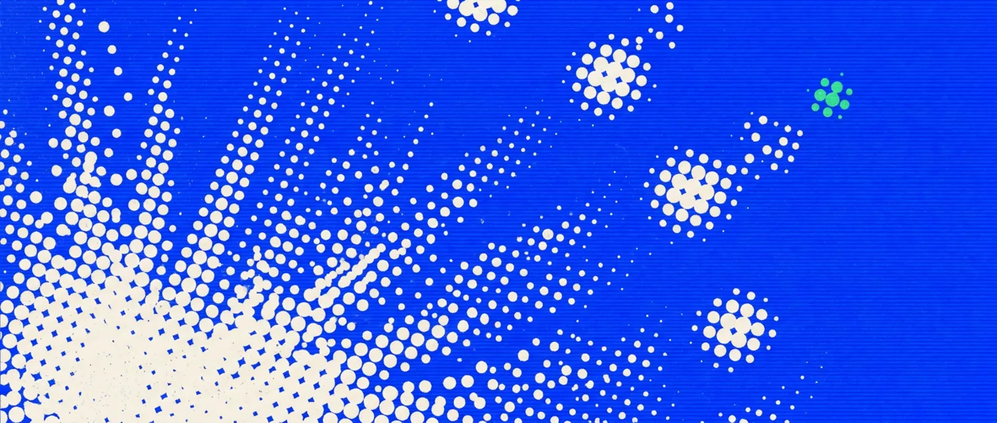 halftone abstracto de ads y growth en azul coquia